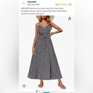 Never worn, super cute maxi dress size Large. Black and off white